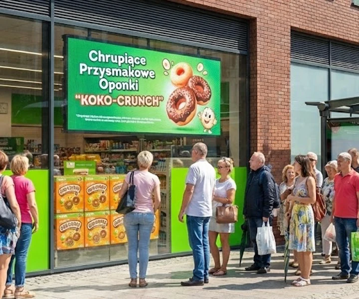 Ekran świecący na zewnątrz